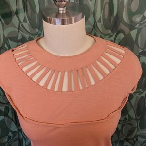 Stunning vintage sunburst creamsicle top 🌞